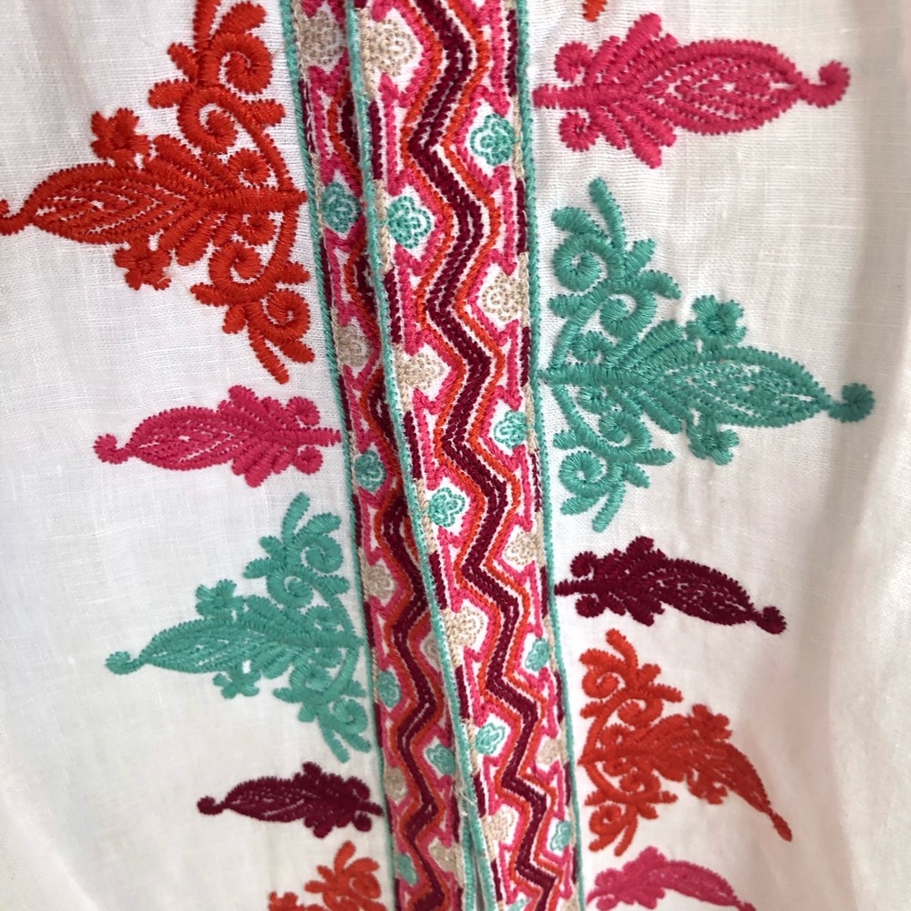 Johnny Was Embroidered Sleeveless Pocket Kimono L - Picture 8 of 16